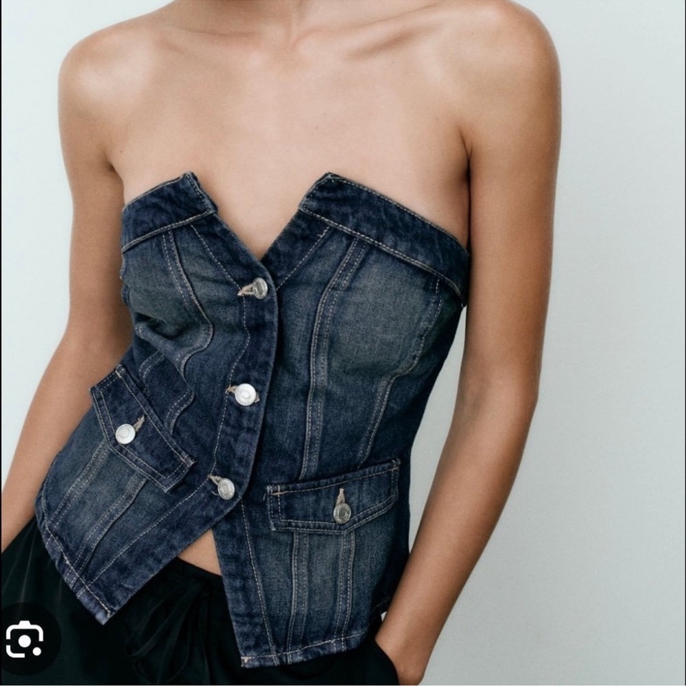 NWT Zara denim top